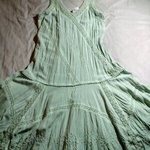 Pale Green/Sage Midi Dress – Large Limited Edition Color